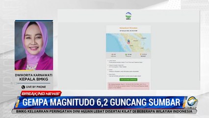 BMKG Sebut Gempa Sumbar Tidak Berpotensi Tsunami