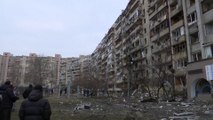 صور للدمار في كييف جراء القصف الروسي
