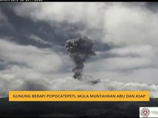 Gunung berapi Popocatepetl mula muntahkan abu dan asap