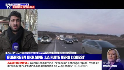 Guerre en Ukraine: les Ukrainiens continuent de prendre la route de l'exode, vers l'ouest du pays