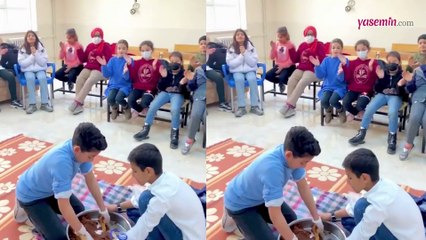 Urfa'daki müzik öğretmeni sınıfta çiğköfte yaptı!