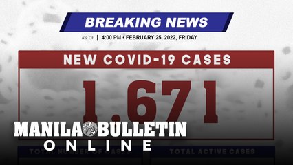 DOH reports 1,671 new cases, bringing the national total to 3,658,892, as of FEBRUARY 25, 2022