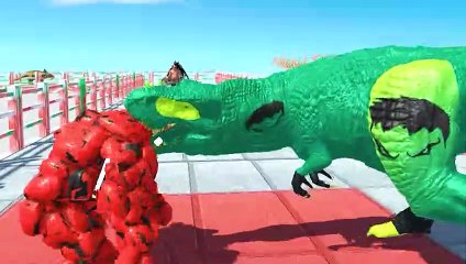 Hulk vs Spiderman Deathrun - Animal Revolt Battle Simulator ARBS