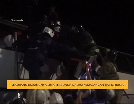 Sekurang-kurangnya lima terbunuh dalam kemalangan bas di Rusia