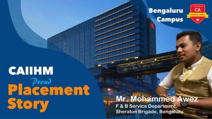 CAIIHM Proud Placement Story at Bengaluru Campus