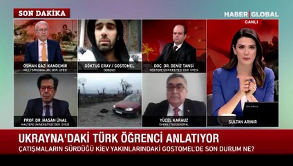Gostomel'de yaşayan Türk öğrenci canlı yayın yaparken patlama yaşandı!