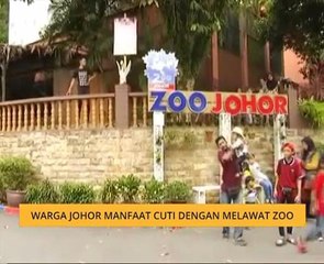 Warga Johor manfaat cuti dengan melawat zoo