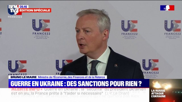 Selon Bruno Le Maire, l'économie française est peu exposée à la Russie