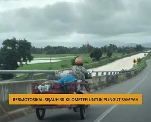 Erti Merdeka: Bermotosikal sejauh 30 kilometer untuk pungut sampah