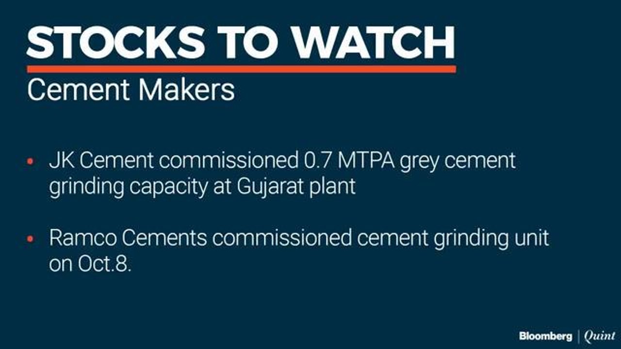 Stocks To Watch: Cement Makers, Solara Active Pharma Science & Auto Component Makers