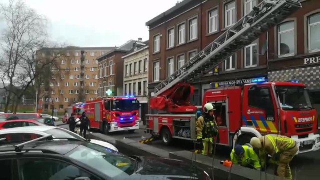 Incendie dans un immeuble rue du Commerce, quartier de Hodimont à Verviers (vidéo)