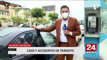 Aumentan los accidentes de tránsito en la avenida Arequipa