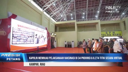 Kapolri Tinjau akselerasi vaksinasi di Kabupaten Kampar, Riau
