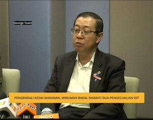 Pengendali kedai makanan, minuman bakal nikmati dua pengecualian SST