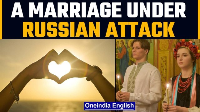 Ukrainian couple ties knot in Kyiv as Russian rockets hit various parts of the city | Oneindia News