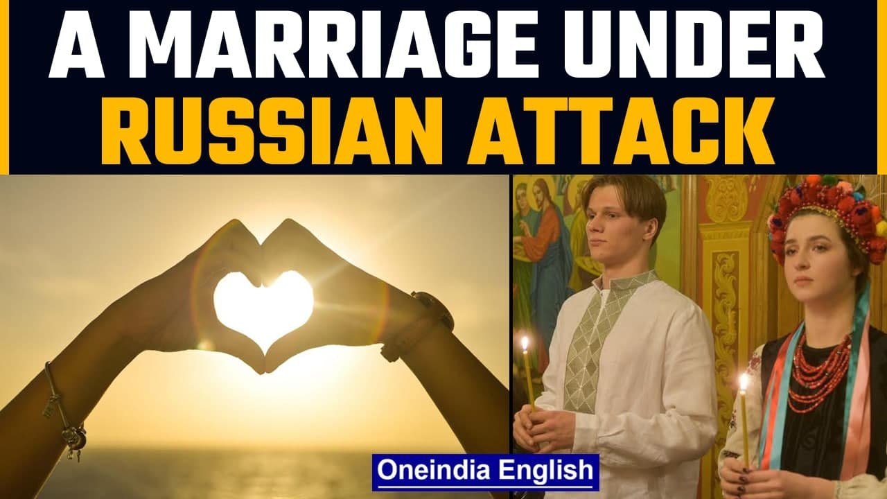 Ukrainian couple ties knot in Kyiv as Russian rockets hit various parts of the city | Oneindia News