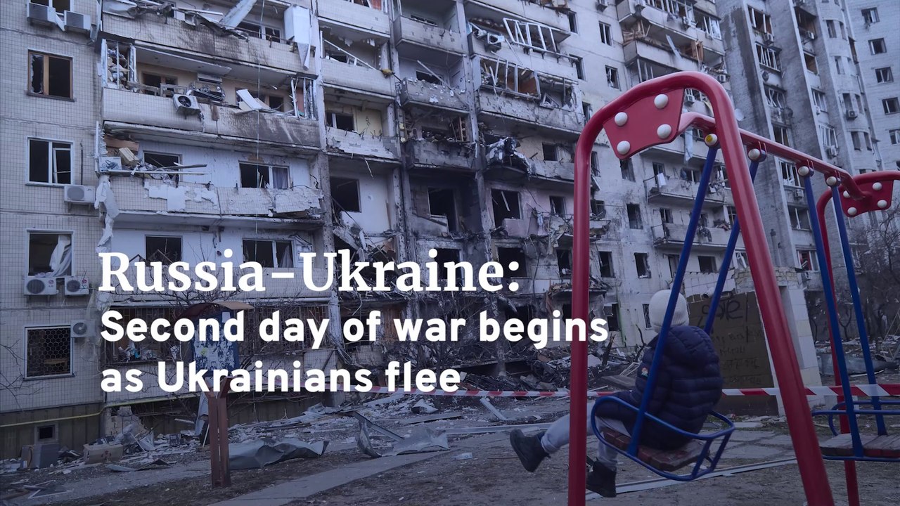 Russia-Ukraine in photos: Ukrainians flee the country as pre-dawn attack ends | Russia-Ukraine Day Two