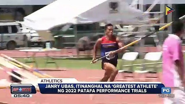 Janry Ubas, itinanghal na 'Greatest Athlete' ng 2022 PATAFA performance trials #PTVSports