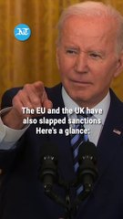 US President Joe Biden announced fresh sanctions against Russia on Thursday. The EU and the UK have also slapped sanctions.  Here's a glance