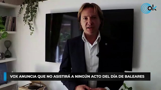 Vox anuncia que no asistirá a ningún acto del Día de Baleares