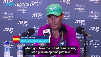 'It seems incredible that there are still wars' - Nadal