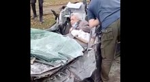 Rescatan a un hombre ucraniano tras ser aplastado en su coche por un tanque ruso