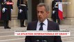 Nicolas Sarkozy : «La seule voie possible, c’est la diplomatie car l'alternative à la diplomatie, c'est la guerre»