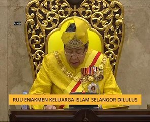 RUU Enakmen Keluarga Islam Selangor dilulus