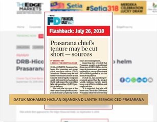 Datuk Mohamed Hazlan dijangka dilantik sebagai CEO Prasarana