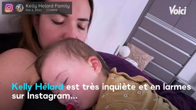 Voici - PHOTO Kelly Hélard en larmes : gravement malade, sa fille Lyana doit être rapatriée en France