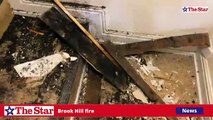 Firefighters with ladders rescued 11 people from a burning Sheffield flat block after a blaze broke out early this morning.