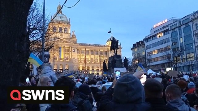 Protesters demonstrate in Czech Republic against Russia's invasion of Ukraine