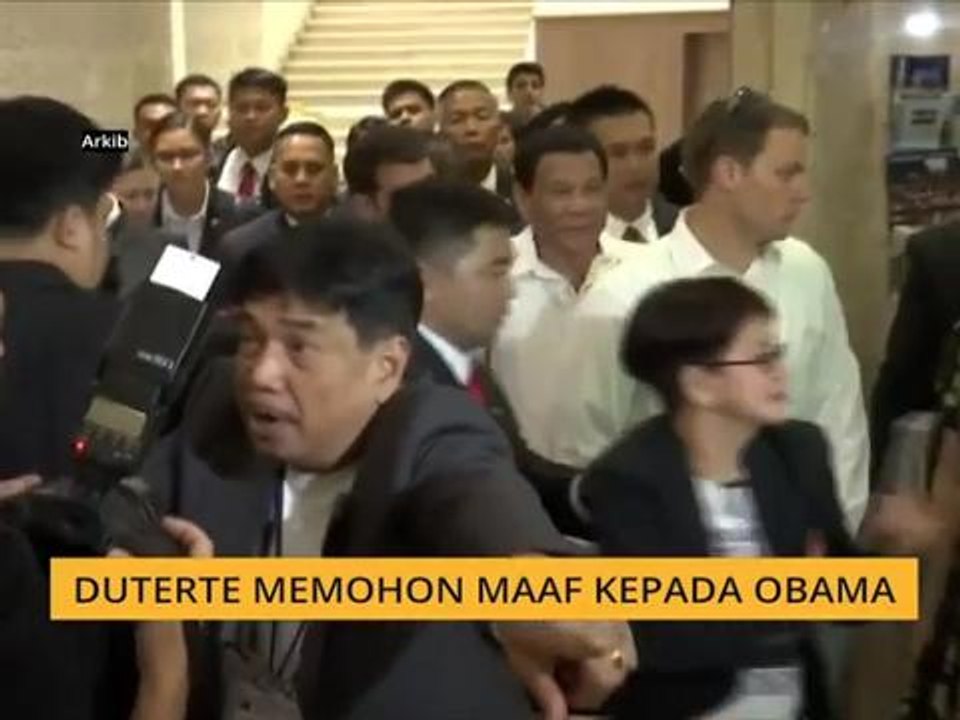 Duterte memohon maaf kepada Obama