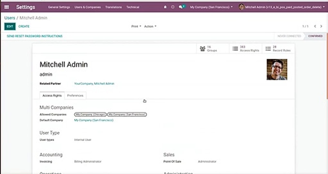 How to delete paid_posted point of sale orders for Users | Odoo Apps Features
