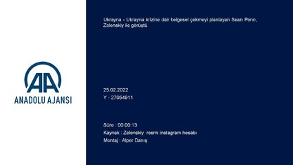 Oscarlı oyuncu Sean Penn, belgesel çekimi için Ukrayna'da Zelensky ile görüştü