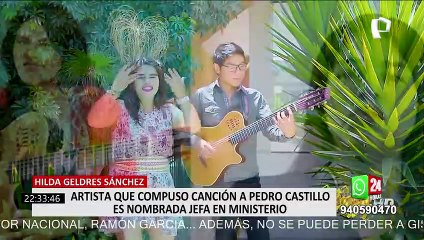 Nombran jefa de gestión social a cantante que le compuso canción a Pedro Castillo