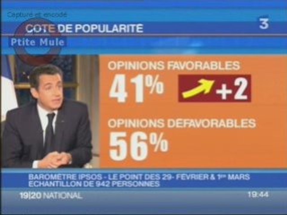 Sondage Le Point : la cote de sarko remonte