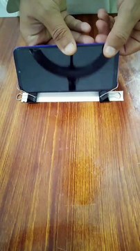 how to make mobile stand.using double sided tape and paper clips.