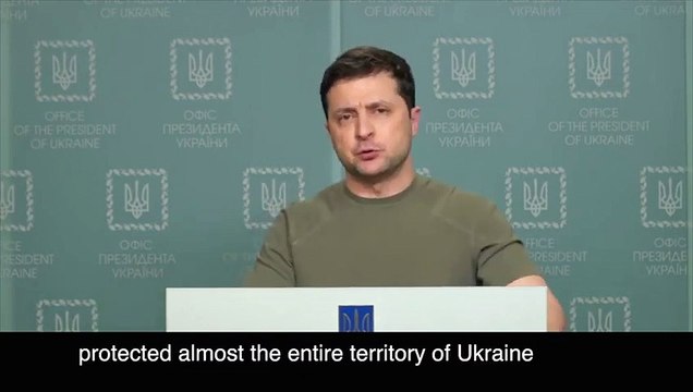 Zelenskiy, President of Ukraine, summary of 1st day of war with English Subs