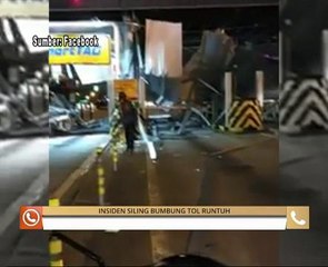 Angin kuat, siling Plaza Tol Bukit Raja runtuh