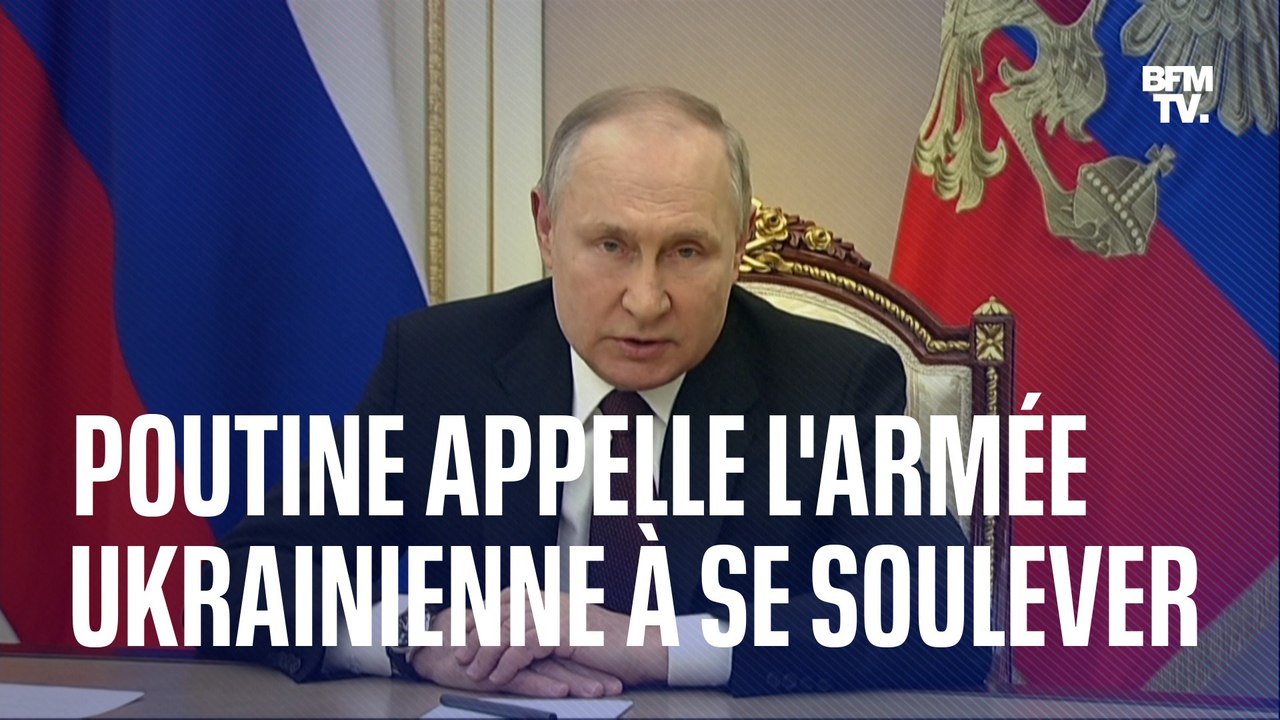 Vladimir Poutine appelle l'armée ukrainienne à...
