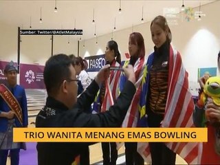 Trio wanita menang emas bowling