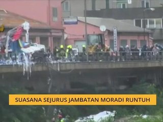 Suasana sejurus jambatan moradi runtuh