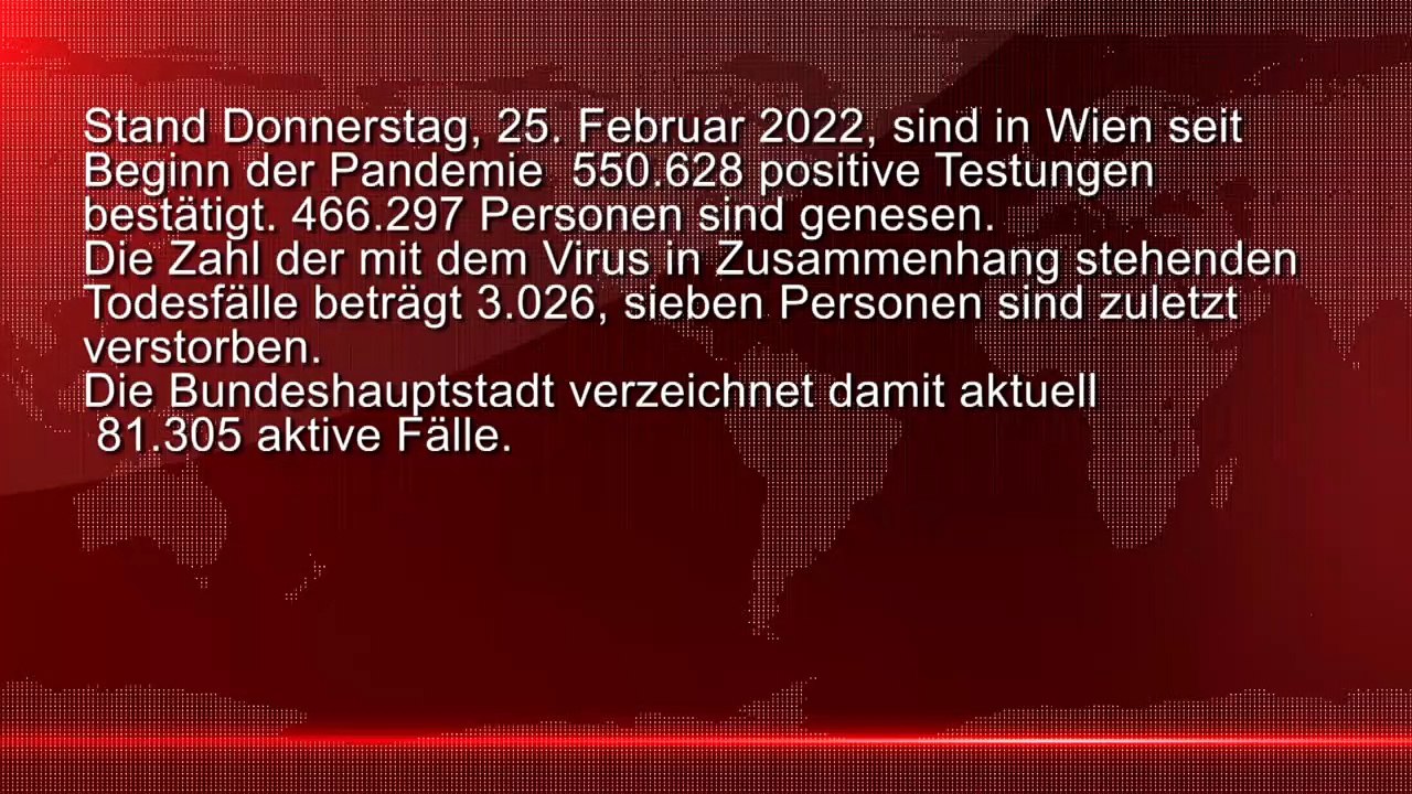 Corona News Wien stand 25.02.2022