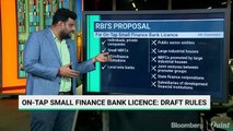 On-Tap Small Finance Bank Licence: Draft Rules