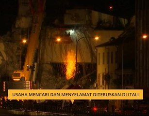 Usaha mencari dan menyelamat diteruskan di Itali