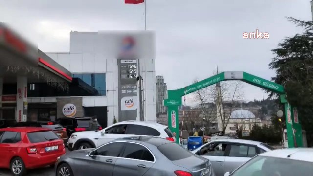 Akaryakıt zammı öncesinde benzin istasyonlarında kuyruk