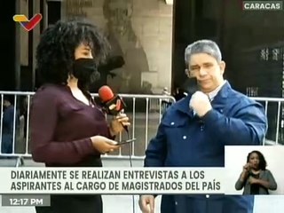 Continúa el proceso de entrevistas a los aspirantes al cargo de Magistrados del TSJ