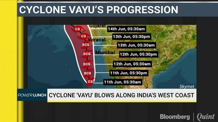 Cyclone Vayu Blows Along India's West Coast