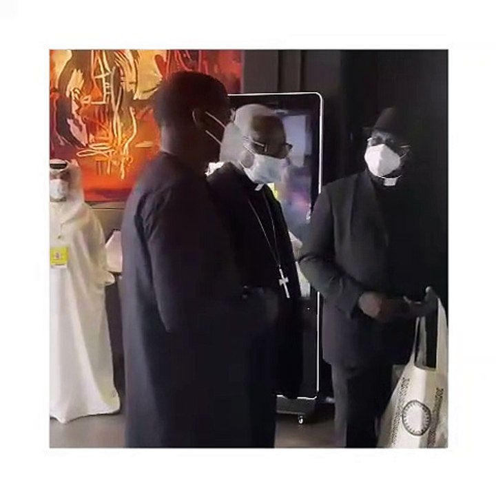 Visite du pavillon Sénégal à l expo universelle de Dubai par Son Éminence l’archevêque Cardinal Philippe C. Ouedraogo